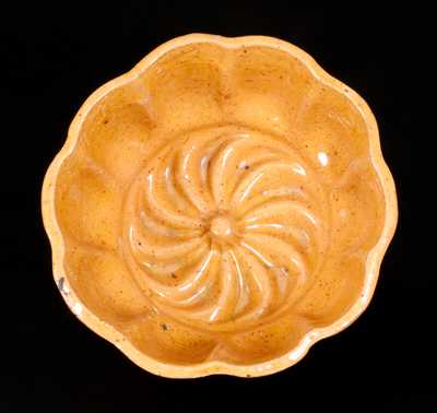 Fine Small-Sized JOHN BELL Redware Custard Mold Waynesboro, PA origin