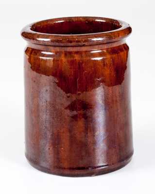 Glazed JOHN BELL (Waynesboro, PA) Redware Jar, c1850-80