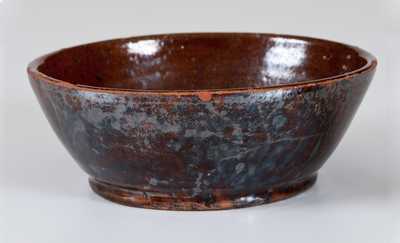 Unusual Small-Sized JOHN BELL (Waynesboro, PA) Redware Bowl, c1840-80