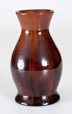 Scarce Glazed Redware Vase, Stamped 