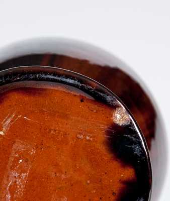 Scarce Glazed Redware Vase, Stamped "JOHN BELL," Waynesboro, PA origin, circa 1840-80