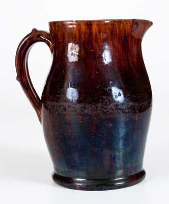 Rare and Fine JOHN W. BELL / WAYNESBORO, Pa. Glazed Redware Pitcher