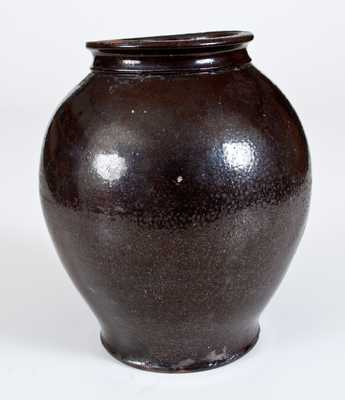 Glazed Redware Jar, Stamped "I. BELL," John Bell, Waynesboro, PA, circa 1840