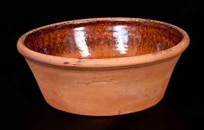 Glazed Redware Bowl, Stamped JOHN BELL / WAYNESBORO, PA origin, circa 1850-1880