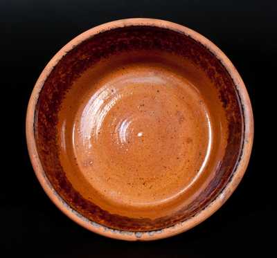 Glazed Redware Bowl, Stamped JOHN BELL / WAYNESBORO, PA origin, circa 1850-1880