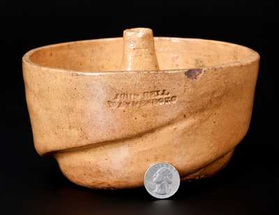 Glazed JOHN BELL / WAYNESBORO Redware Turk s Head Mold