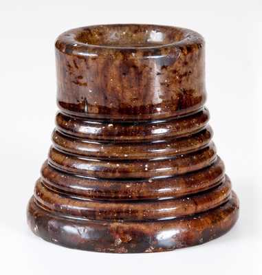 Glazed JOHN BELL / WAYNESBORO' Redware Stove Lift, c1850-80