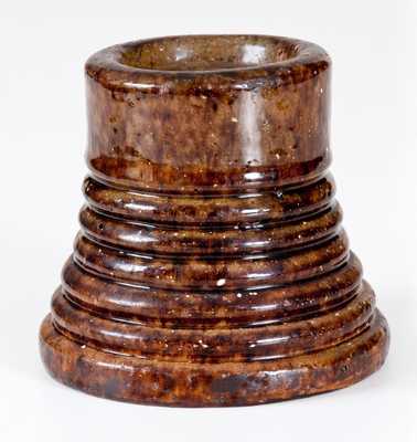 Glazed JOHN BELL / WAYNESBORO' Redware Stove Lift, c1850-80