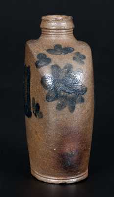 Outstanding probably James River Basin, Virginia Stoneware Handled Flask Inscribed 