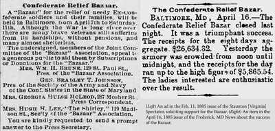 Extremely Rare CONFEDERATE RELIEF BAZAR / BALTIMORE APRIL 7, 1885 Stoneware Bank