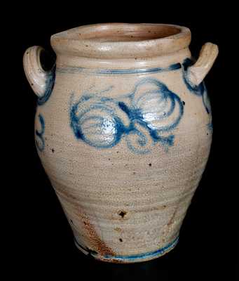 Extremely Rare and Important Stoneware Jar, Kemple Pottery, Ringoes, NJ, circa 1775