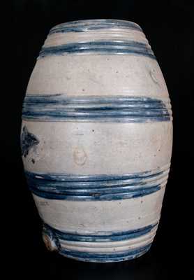 Extremely Rare ATHERTON & TRICE / ALBANY Stoneware Fish Keg, 1820-6