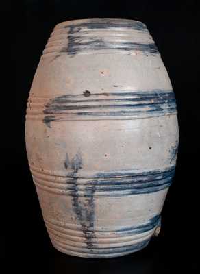 Extremely Rare ATHERTON & TRICE / ALBANY Stoneware Fish Keg, 1820-6