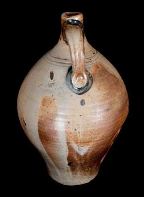 Exceptional BOSTON Stoneware Jug w/ Impressed Large and Small Fish, circa 1795