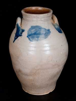 Extremely Rare ALBANY WARE Stoneware Jar, William Capron, Albany, NY, 1800-5