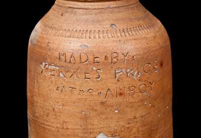 Extremely Rare MADE BY XERXES PRICE AT S. AMBOY NJ Stoneware Jar