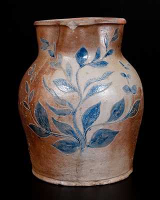 Outstanding Elaborately-Incised Ohio Stoneware Pitcher