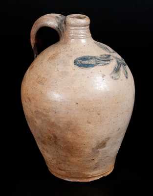 Half-Gallon Stoneware Jug w/ Incised Foliate Decoration, Manhattan origin, probably John Remmey III