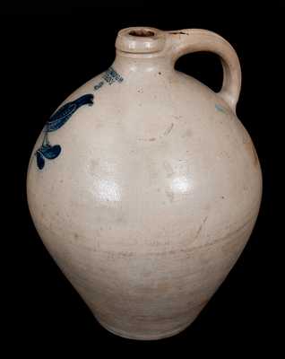 Three-Gallon I. SEYMOUR / TROY Incised Bird Stoneware Jug