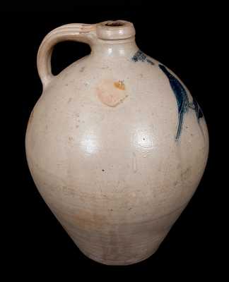 Three-Gallon I. SEYMOUR / TROY Incised Bird Stoneware Jug