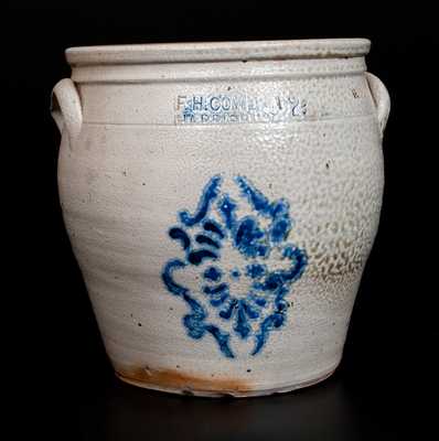 F. H. COWDEN / HARRISBURG, PA Stoneware Jar with Stenciled Decoration