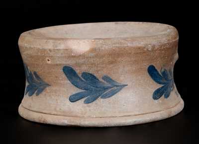 COWDEN & WILCOX / HARRISBURG, PA Cobalt-Decorated Stoneware Spittoon