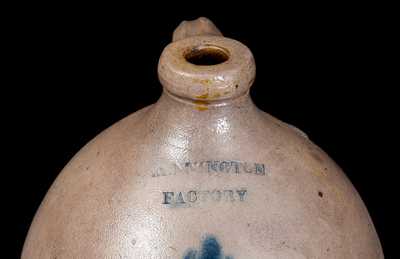 Rare BENNINGTON FACTORY Decorated Stoneware Jug