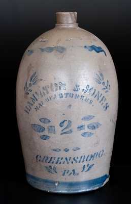 HAMILTON & JONES / MANUFACTURERES / GREENSBORO, PA Stoneware Jug