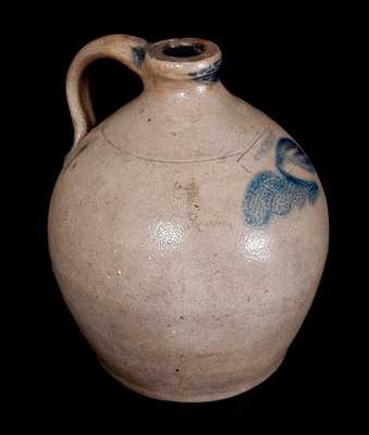 Rare I. V. MACHETT Stoneware Jug, Cornwall, NY, circa 1850