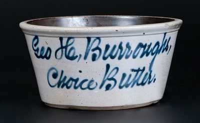 Scarce Fulper Bros., Flemington, NJ Stoneware "Choice Butter" Script Advertising Bowl