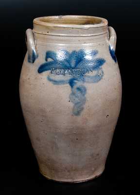 Scarce BOYNTON Stoneware Jar, Albany, NY, c1820