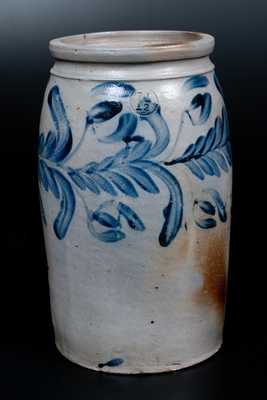 Baltimore Stoneware Jar with Cobalt Floral Decoration, Baltimore, c1830