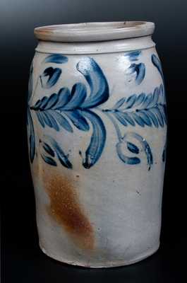 Baltimore Stoneware Jar with Cobalt Floral Decoration, Baltimore, c1830