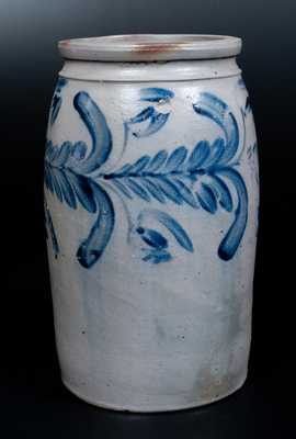 Baltimore Stoneware Jar with Cobalt Floral Decoration, Baltimore, c1830
