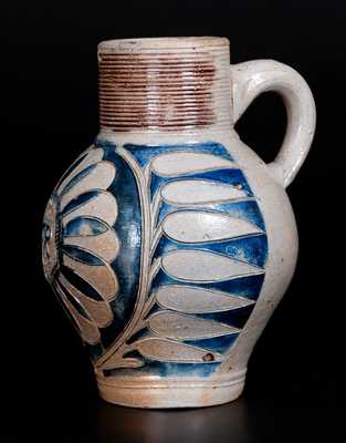 Westerwald Stoneware "GR" Mug with Incised Decoration, 18th century