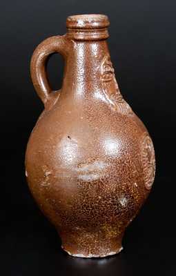 Bellarmine Stoneware Jug, probably Frechen, Germany, 16th or 17th century