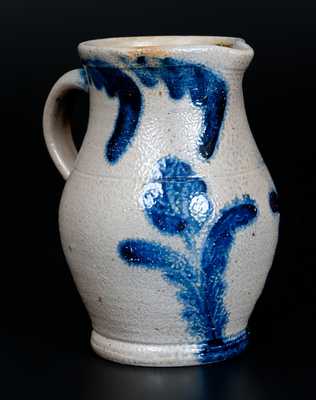 Fine One-Quart Richard Remmey, Philadelphia, Stoneware Pitcher w/ Bold Tulip Decoration