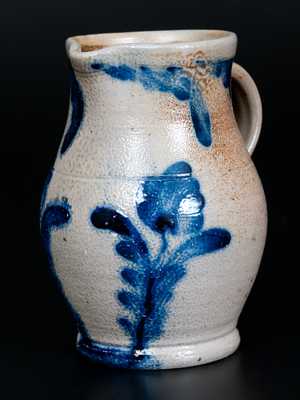Fine One-Quart Richard Remmey, Philadelphia, Stoneware Pitcher w/ Bold Tulip Decoration