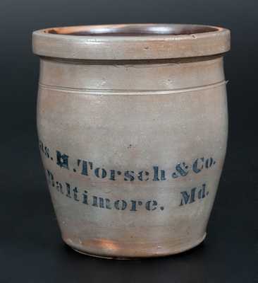 Chas. H. Torsch / Baltimore, Md. Stoneware Advertising Jar