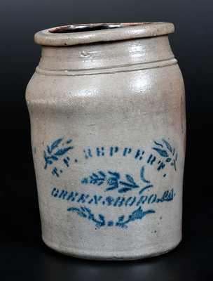 T. F. REPPERT / GREENSBORO, PA Stoneware Jar
