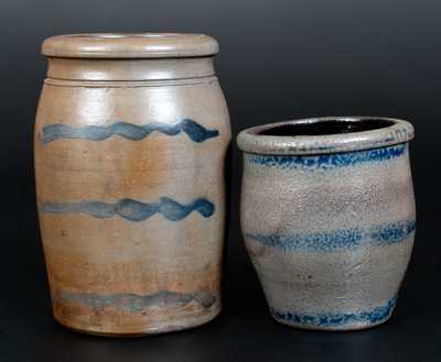Lot of Two: Western PA Stoneware Jar with Striped Decoration