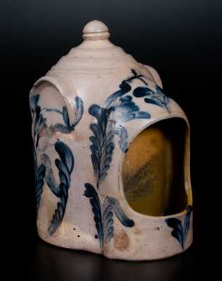 Very Rare Large-Sized Stoneware Chick Waterer, Remmey, Philadelphia, circa 1875