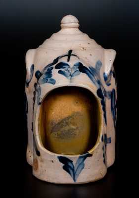 Very Rare Large-Sized Stoneware Chick Waterer, Remmey, Philadelphia, circa 1875