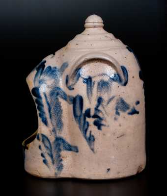 Very Rare Large-Sized Stoneware Chick Waterer, Remmey, Philadelphia, circa 1875