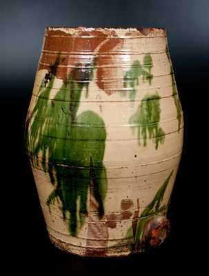 Monumental J. EBERLY & CO. / STRASBURG, VA Multi-Glazed Redware Water Cooler