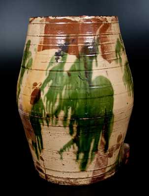 Monumental J. EBERLY & CO. / STRASBURG, VA Multi-Glazed Redware Water Cooler