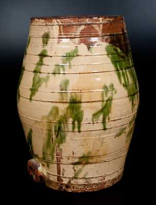Monumental J. EBERLY & CO. / STRASBURG, VA Multi-Glazed Redware Water Cooler