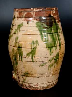 Monumental J. EBERLY & CO. / STRASBURG, VA Multi-Glazed Redware Water Cooler