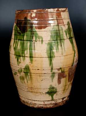 Monumental J. EBERLY & CO. / STRASBURG, VA Multi-Glazed Redware Water Cooler