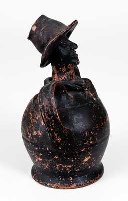 Exceptional African American Figural Redware Bank